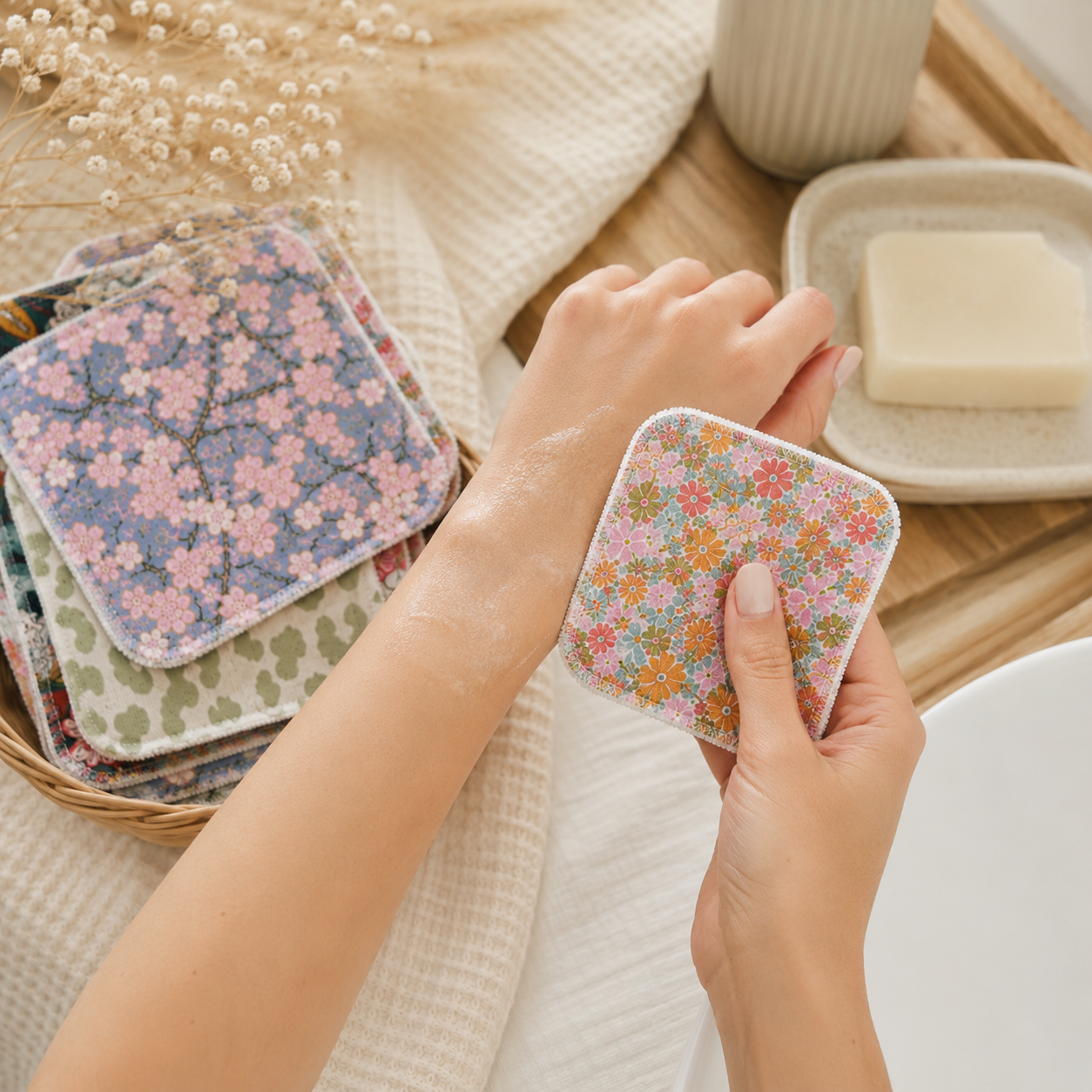 Coton démaquillant lavable en bambou : pourquoi remplacer les cotons jetables ? – matière textile et fabrication – Mycobloom