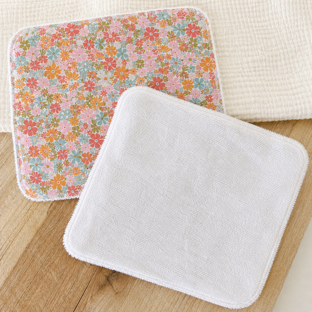 Petite serviette de visage - création textile durable - Mycobloom