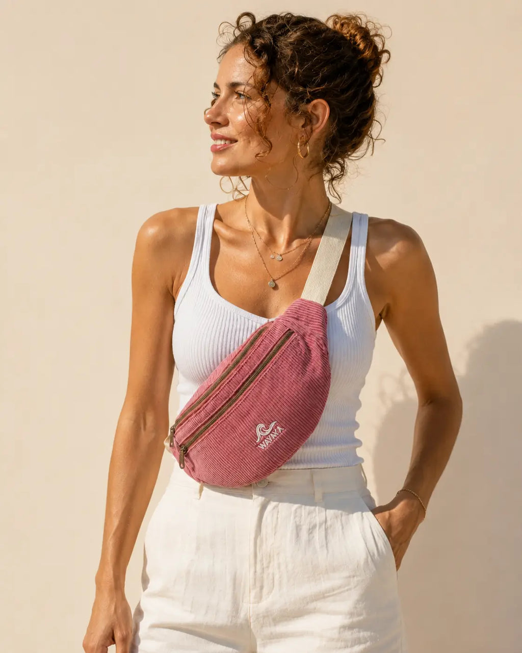 Sac banane velours côtelé Essential - création textile durable - Mycobloom