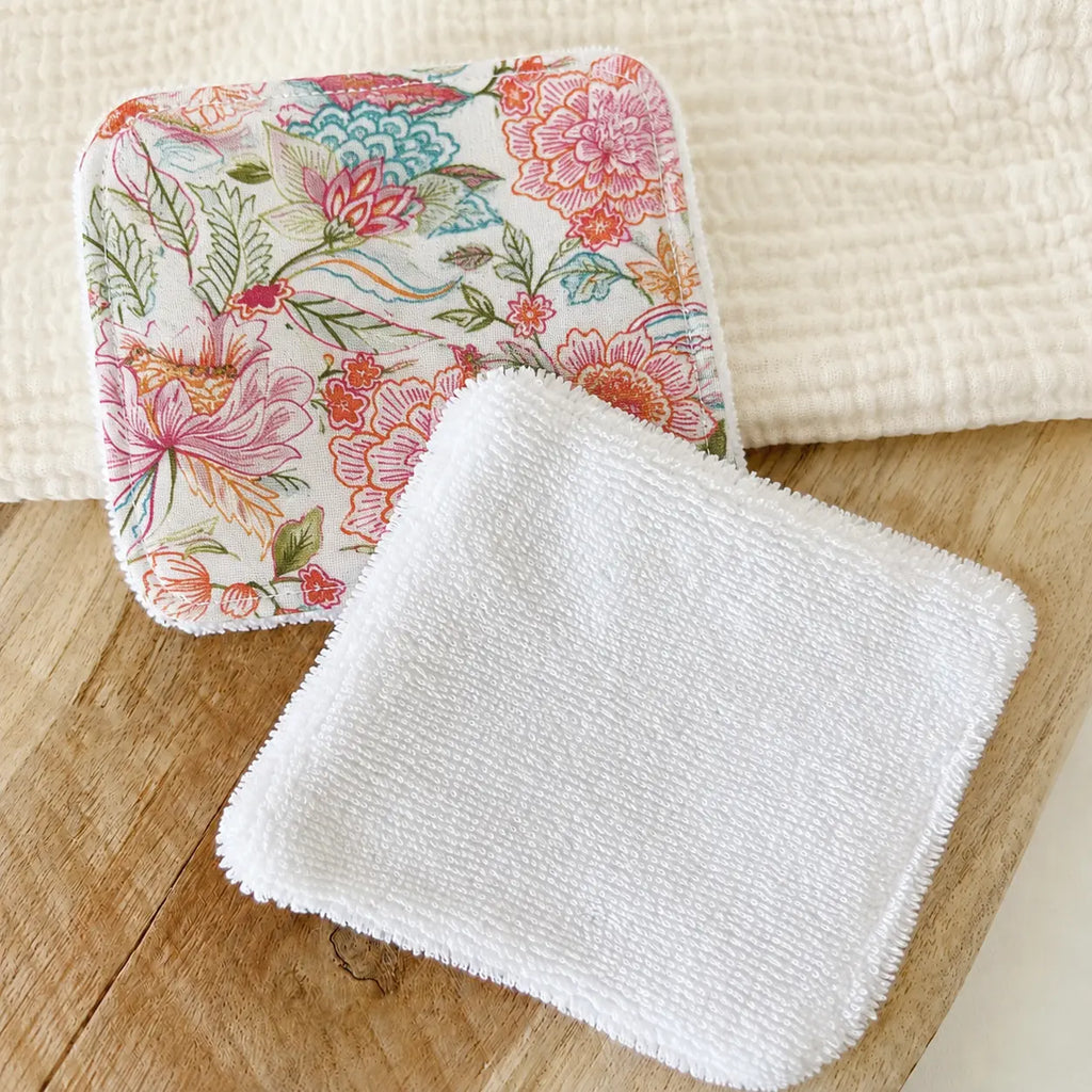 Cotons lavables en éponge bambou - création textile durable - Mycobloom