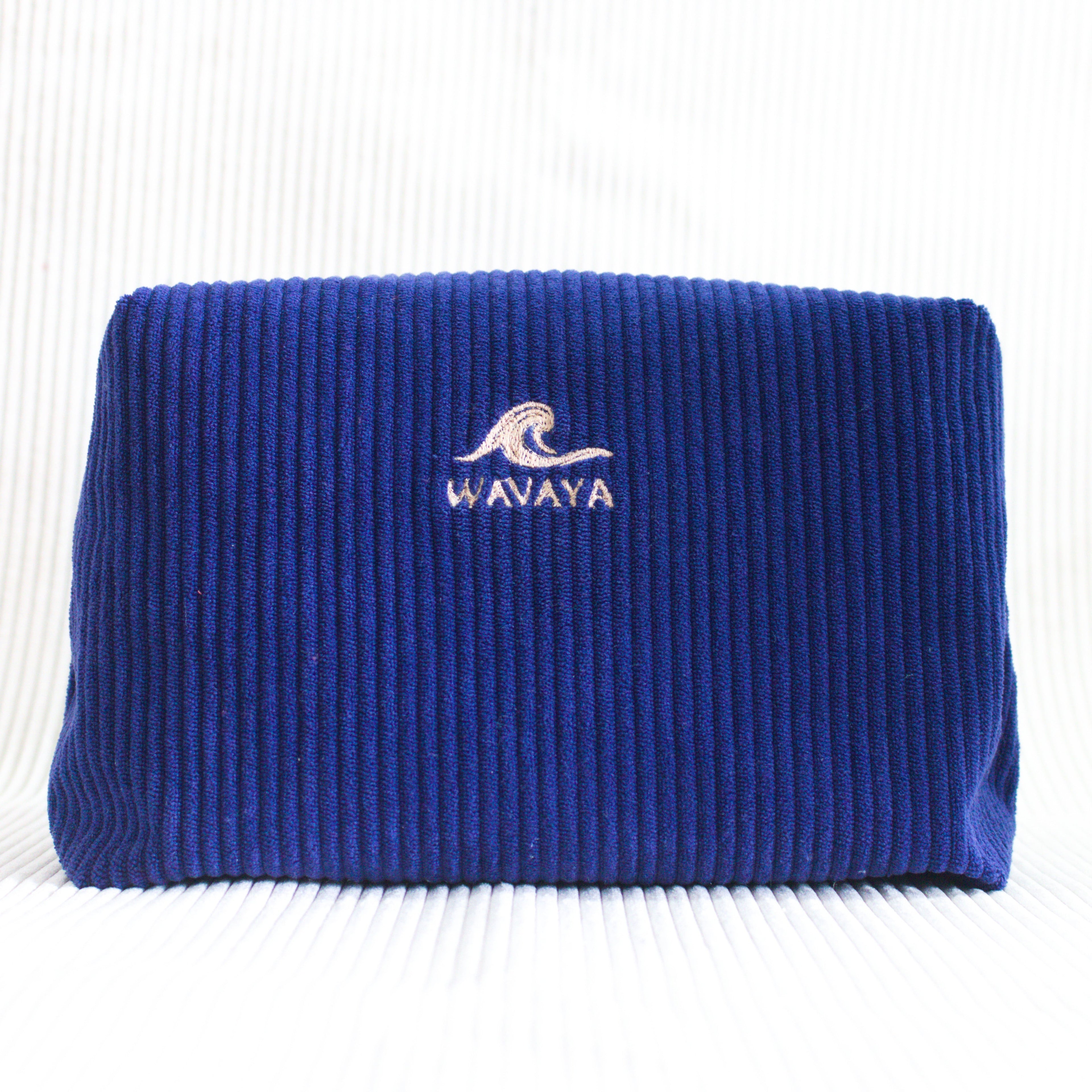 Pochette de toilette velours Essential Bleu marine– Wavaya Wavaya