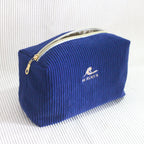 Pochette de toilette velours Essential Bleu marine– Wavaya Wavaya