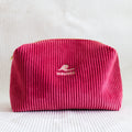 Trousse de toilette velours Essential Framboise Wavaya