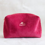 Pochette de toilette velours Essential Framboise – Wavaya Wavaya