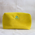 Trousse de toilette velours Essential Jaune soleil Wavaya