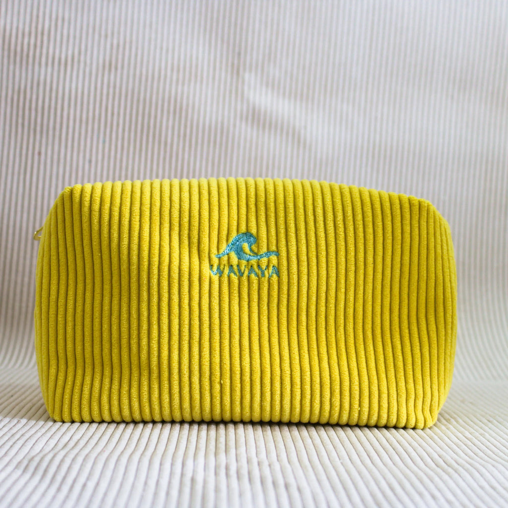 Trousse de toilette velours côtelé Essential - création textile durable - Mycobloom