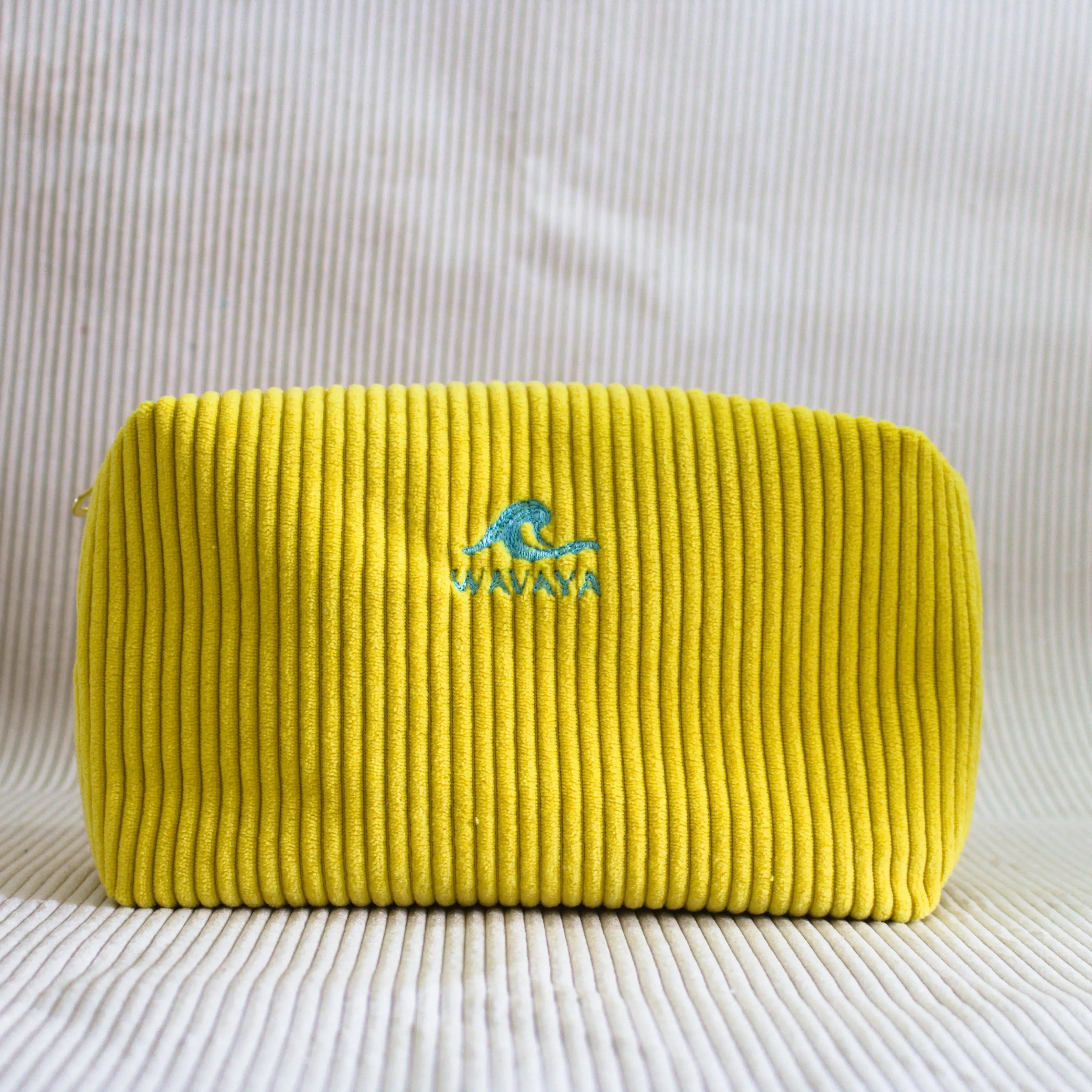 Trousse de toilette velours côtelé Essential - création textile durable - Mycobloom