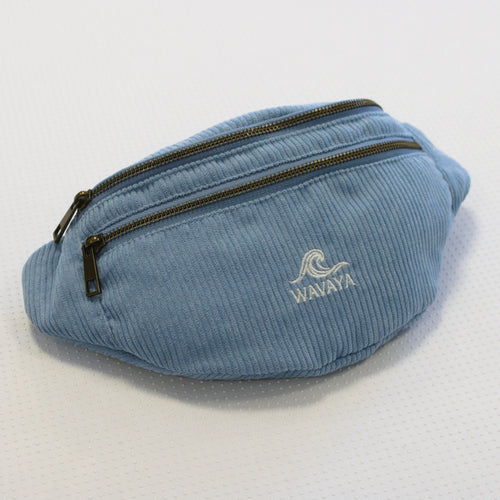 Sac banane velours Essential Bleu lagon Wavaya