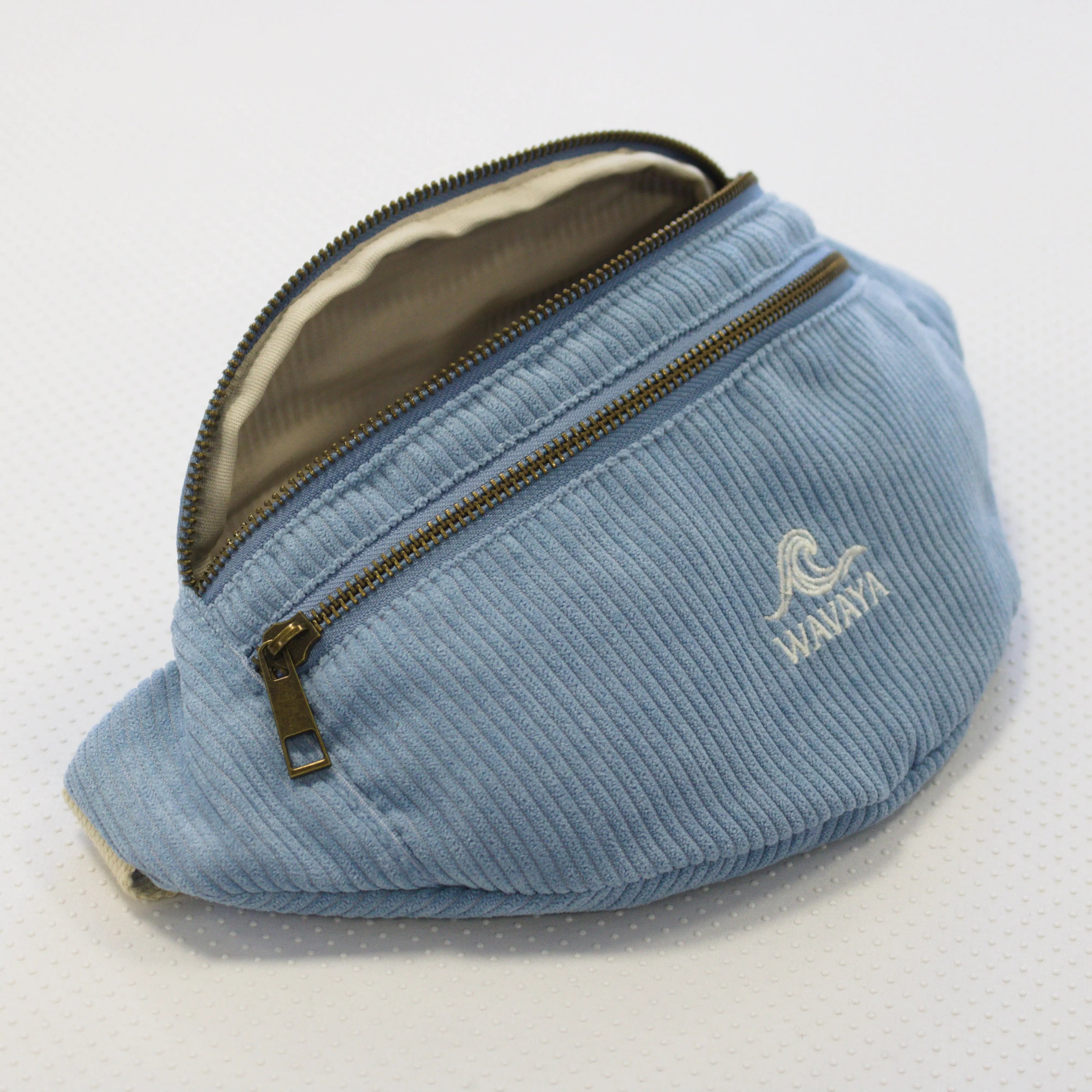 Sac banane velours Essential Bleu lagon Wavaya