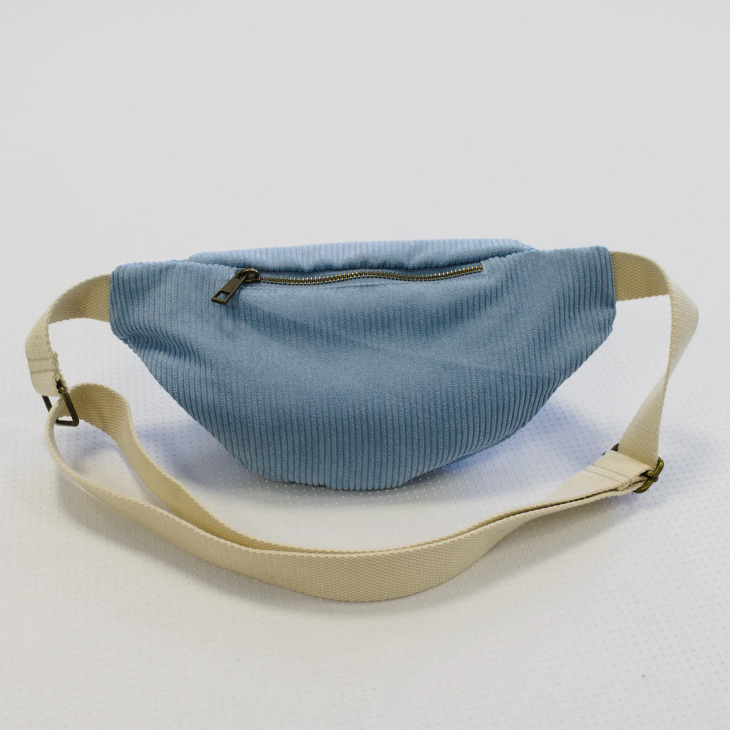 Sac banane velours Essential Bleu lagon Wavaya