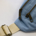 Sac banane velours Essential Bleu lagon Wavaya