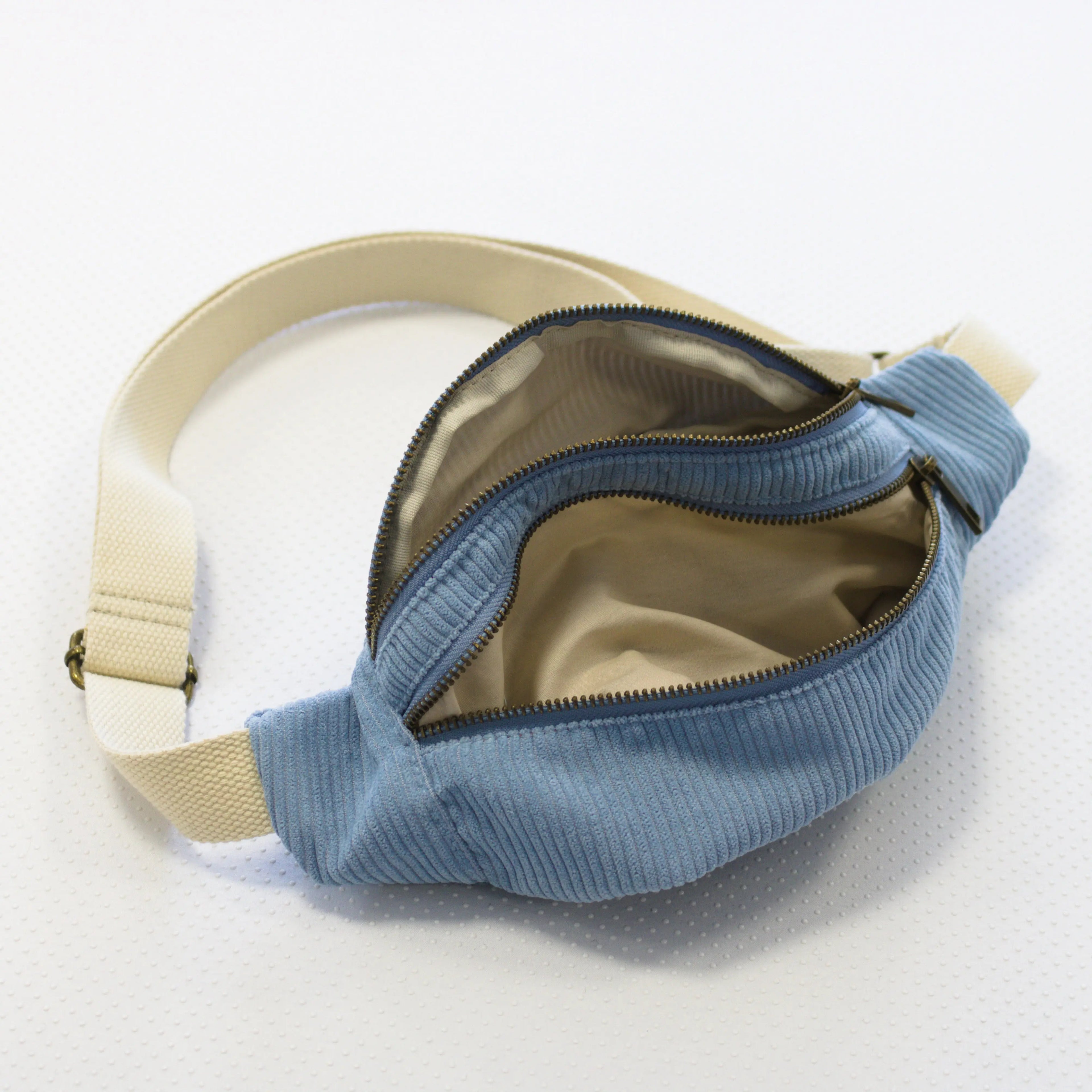 Sac banane velours Essential Bleu lagon Wavaya