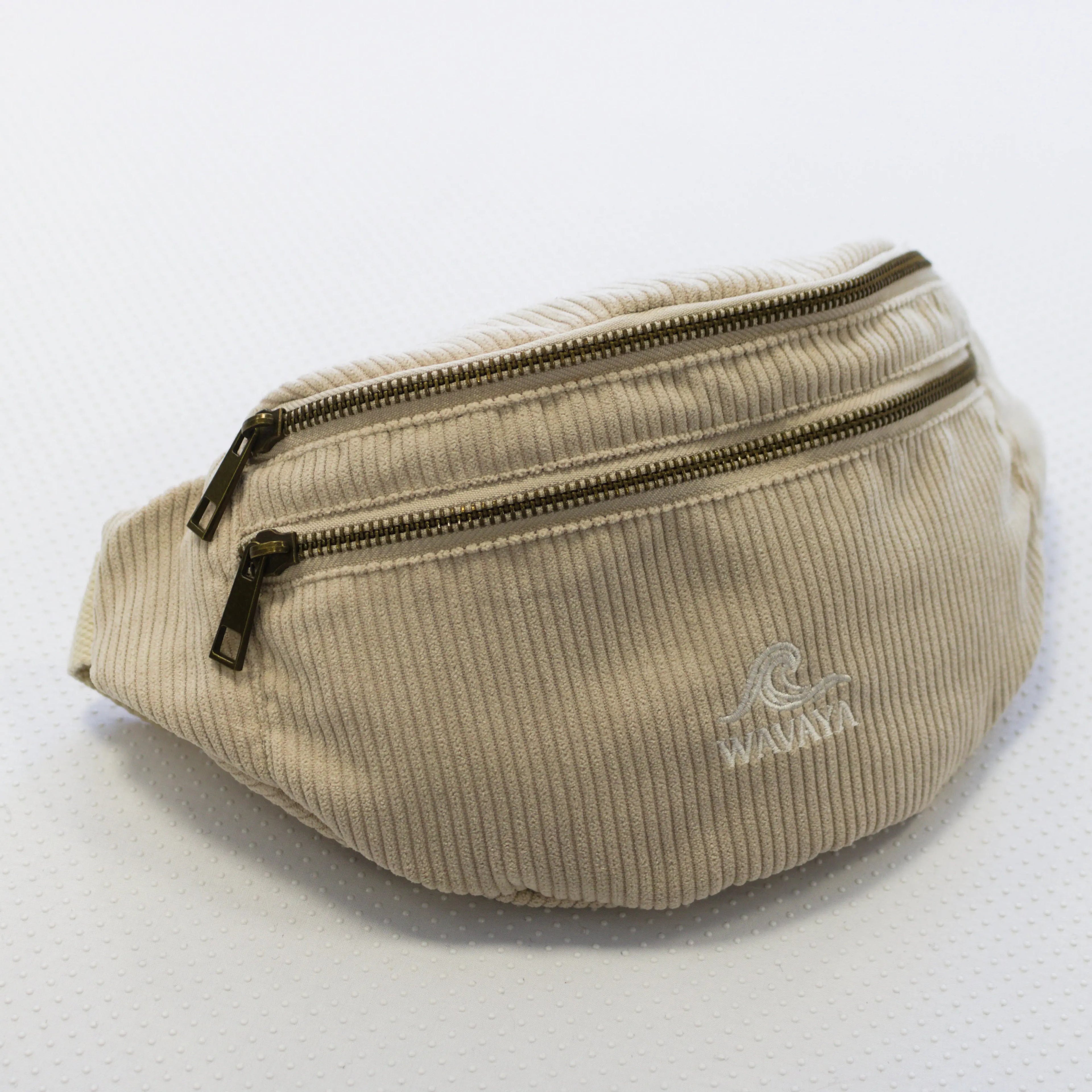 Sac banane velours Essential beige Wavaya