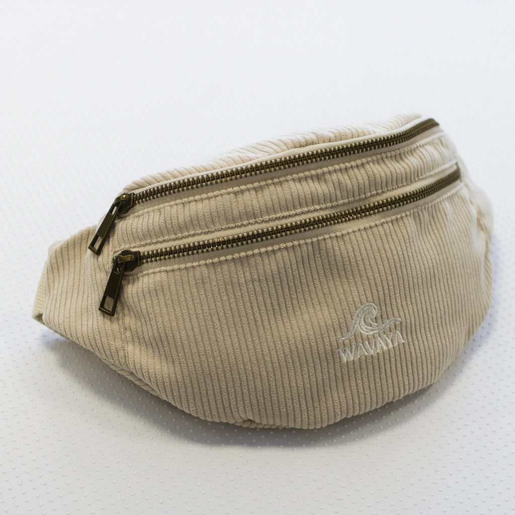 Sac banane velours côtelé rose Essential