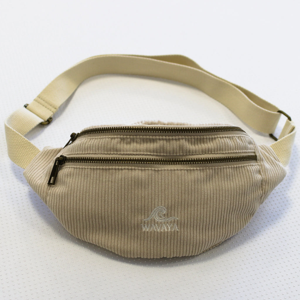 Sac banane velours Essential beige Wavaya