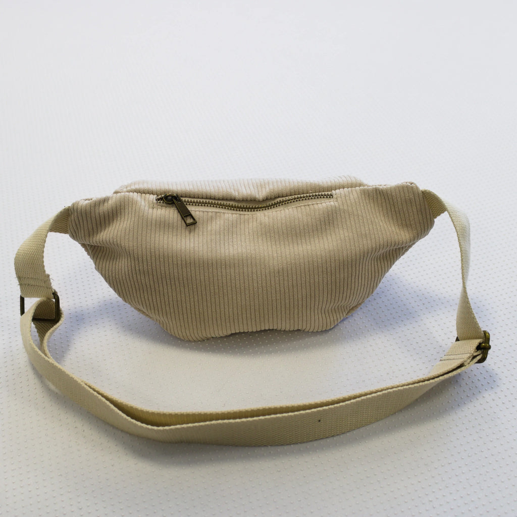 Sac banane velours Essential beige Wavaya