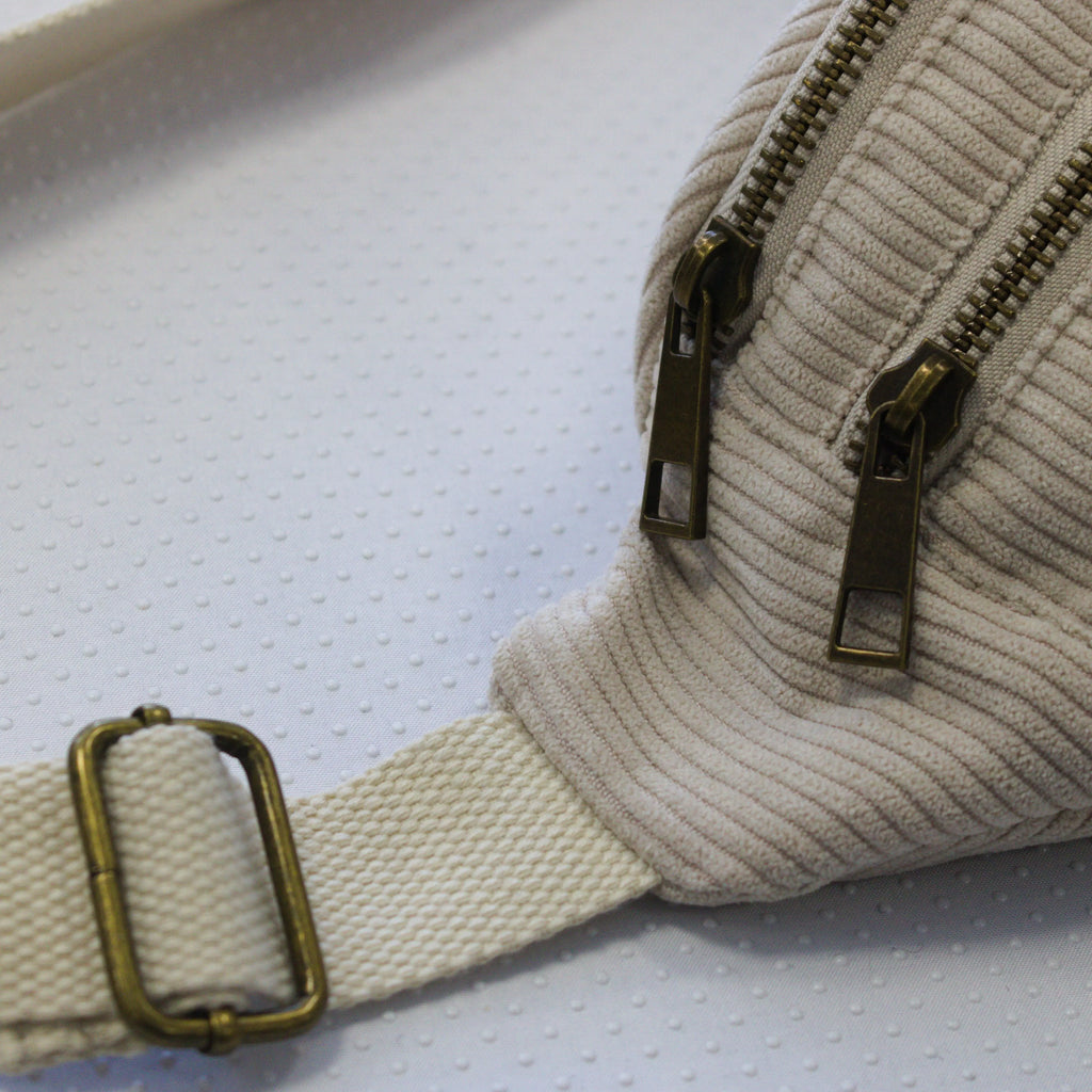 Sac banane velours Essential beige Wavaya