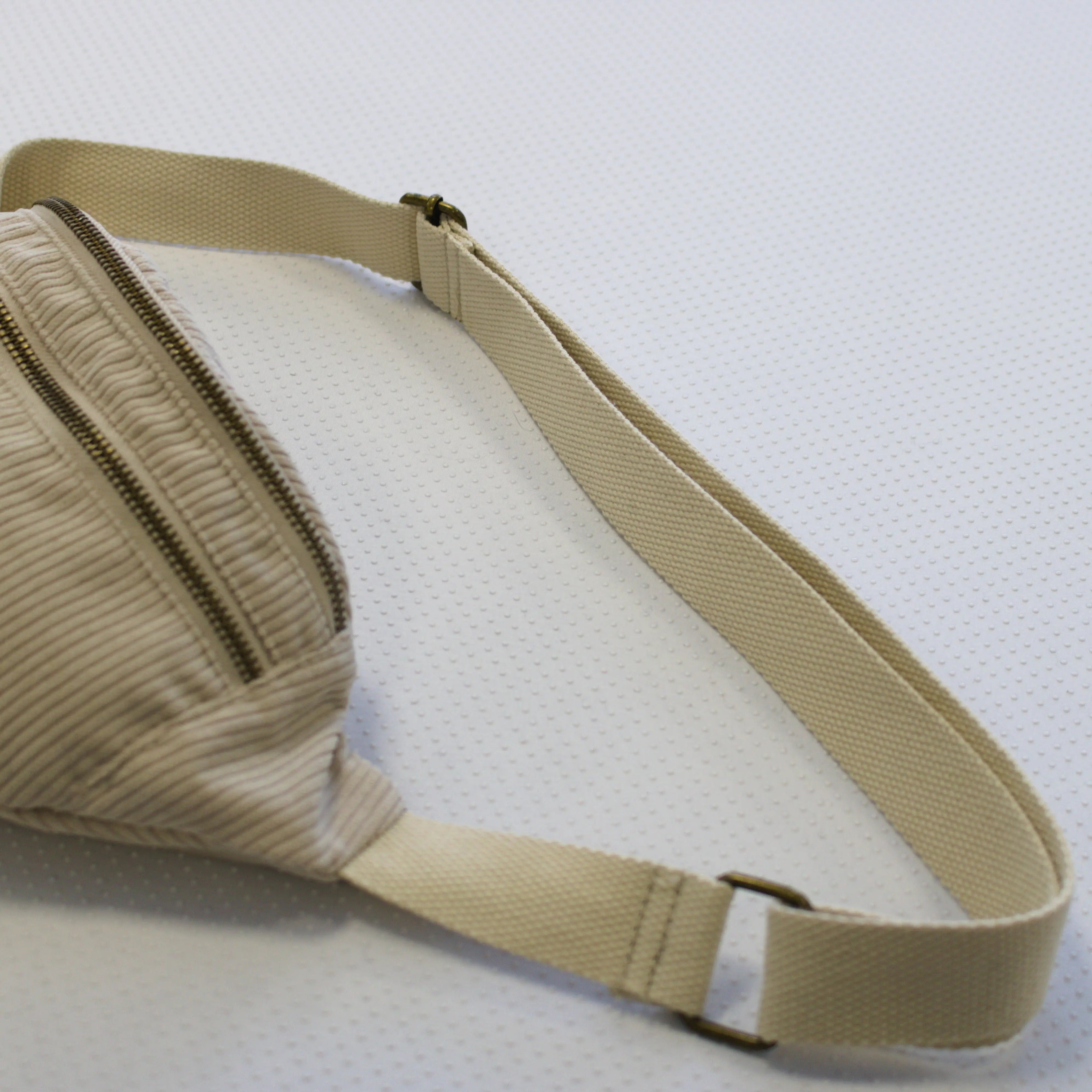 Sac banane velours Essential beige Wavaya