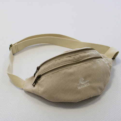 Sac banane velours Essential beige Wavaya