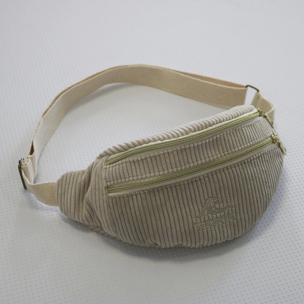 Sac banane velours Essential beige