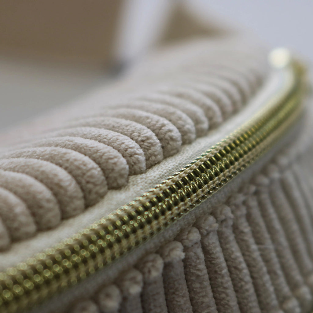 Sac banane velours Essential beige