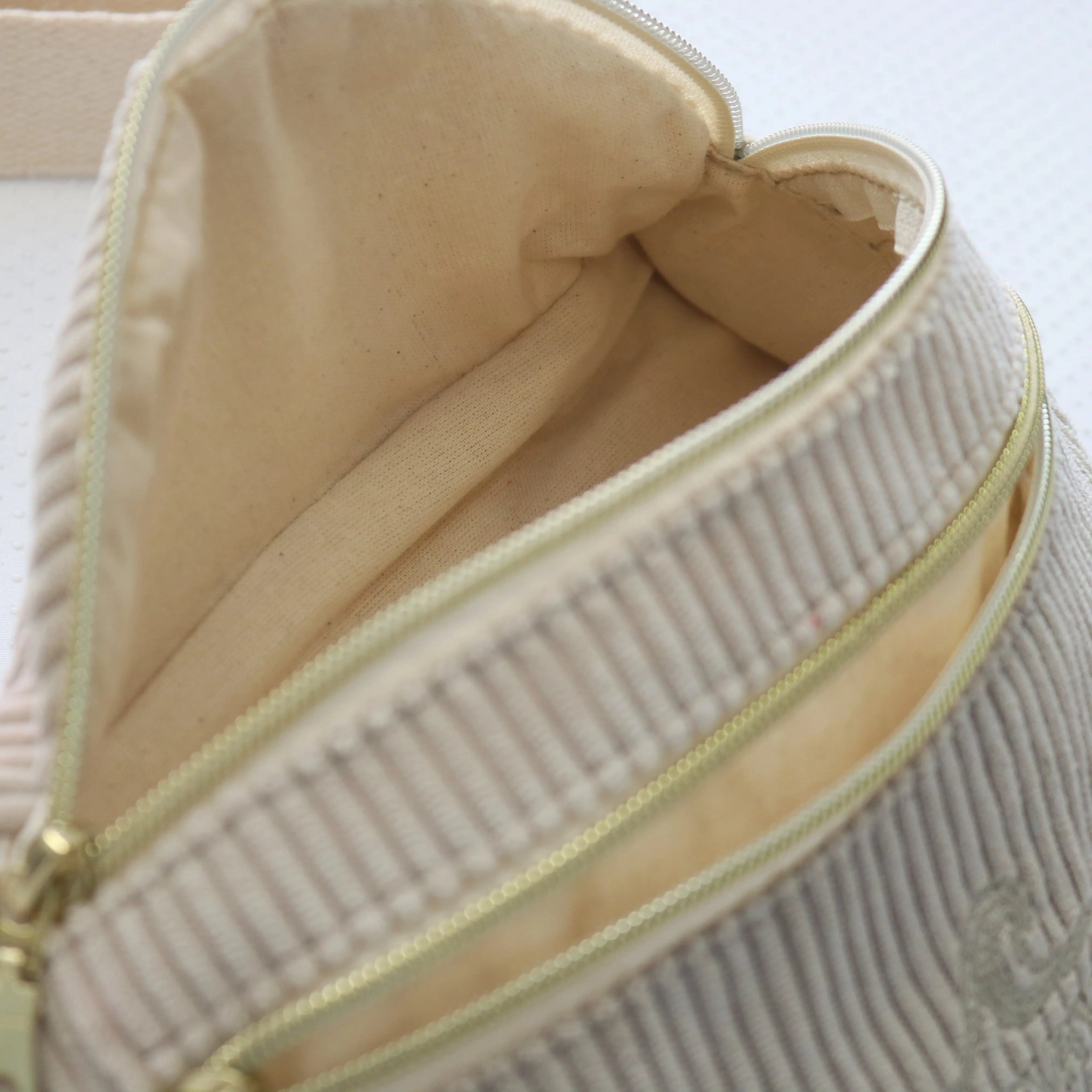 Sac banane velours Essential beige