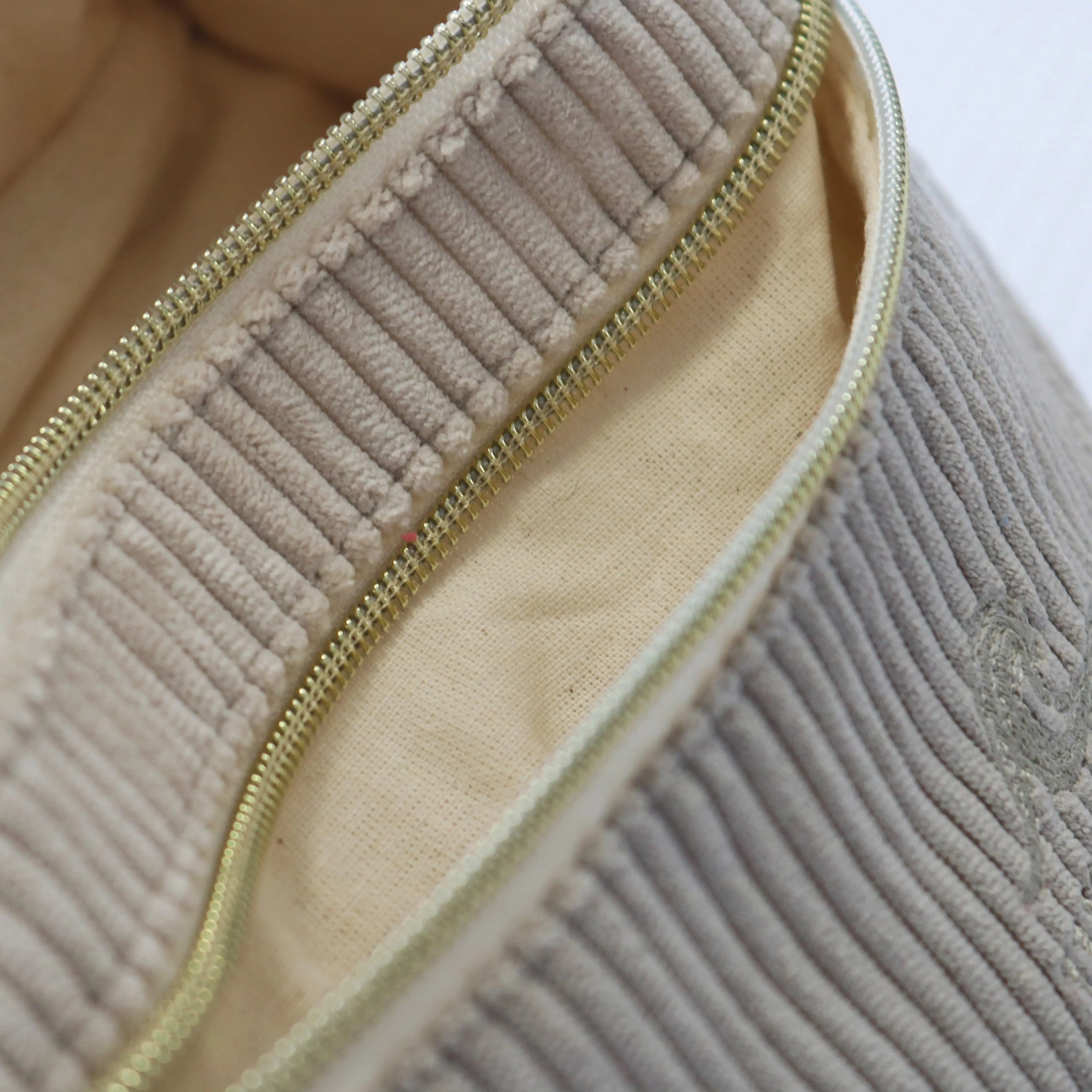 Sac banane velours Essential beige