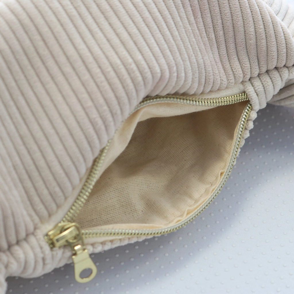 Sac banane velours Essential beige