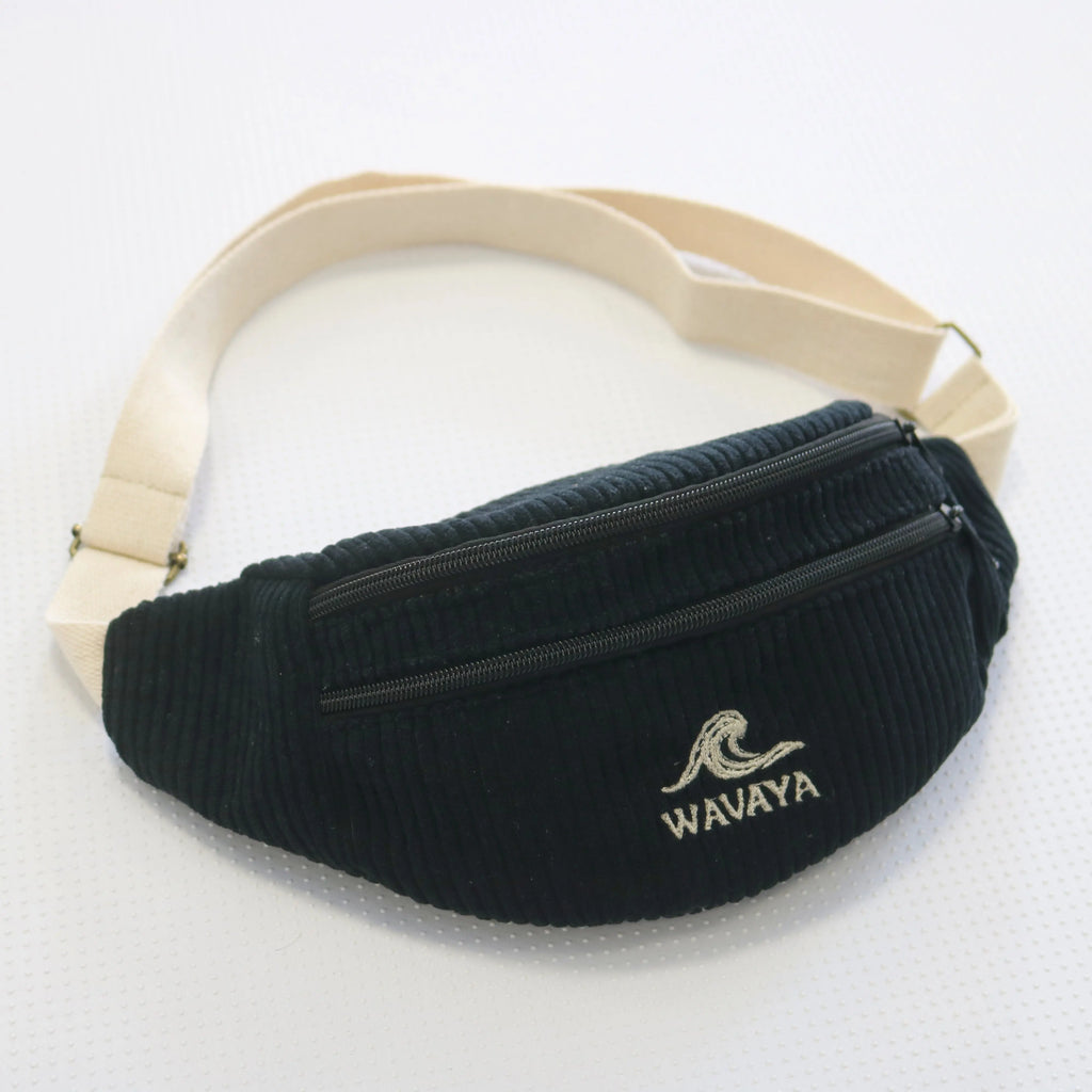 Sac banane velours Essential Noir