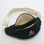 Sac banane velours Essential Noir