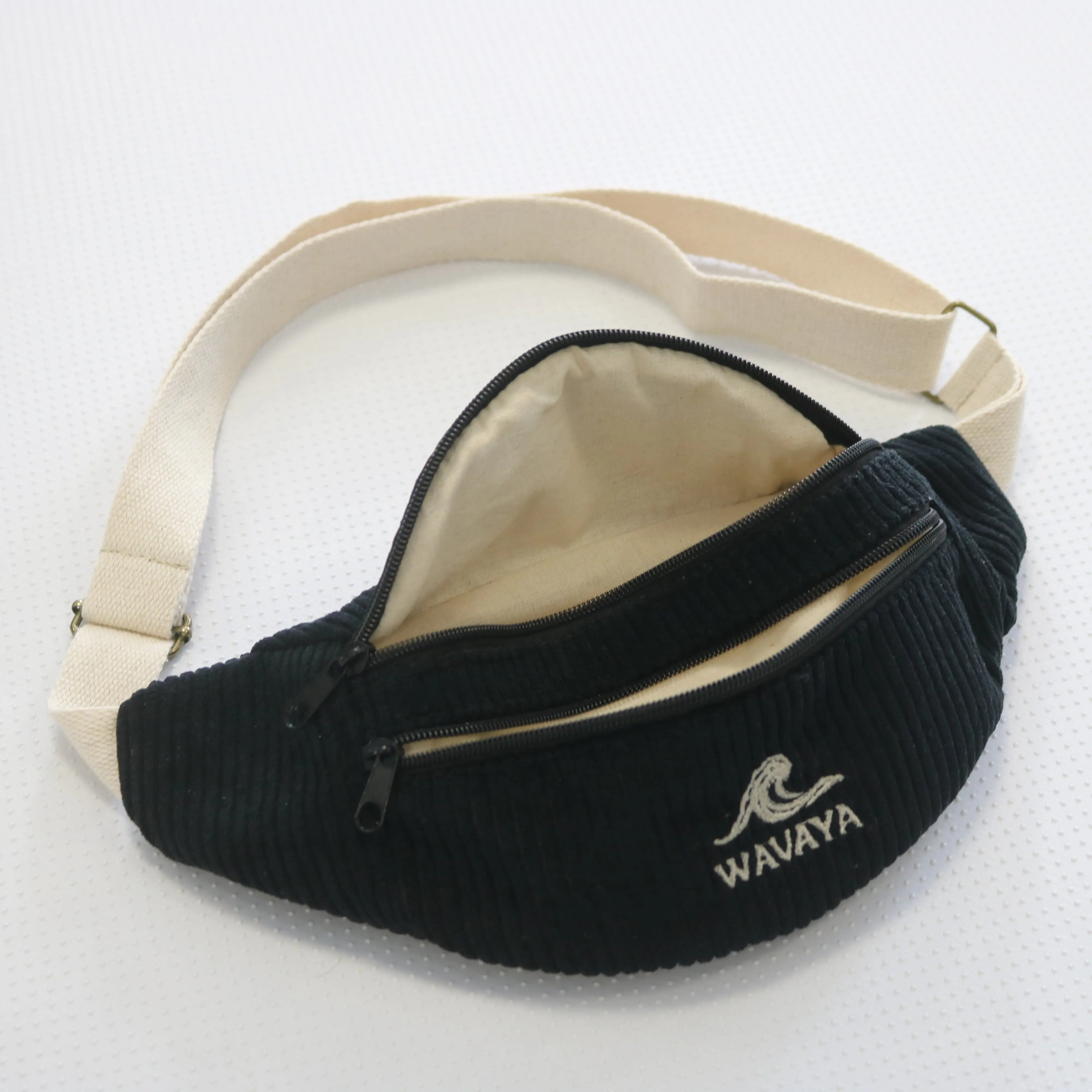 Sac banane velours Essential Noir