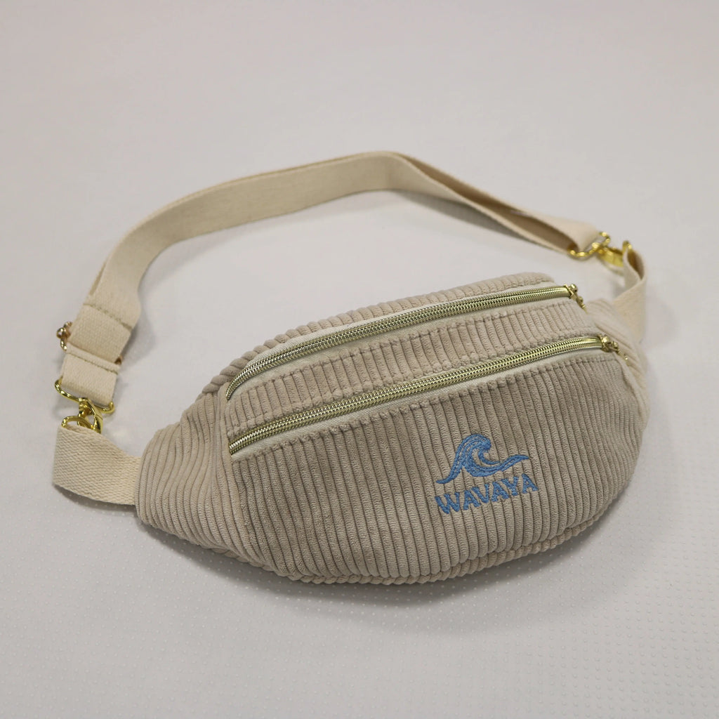 Sac banane velours Essential beige