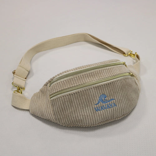 Sac banane velours Essential beige