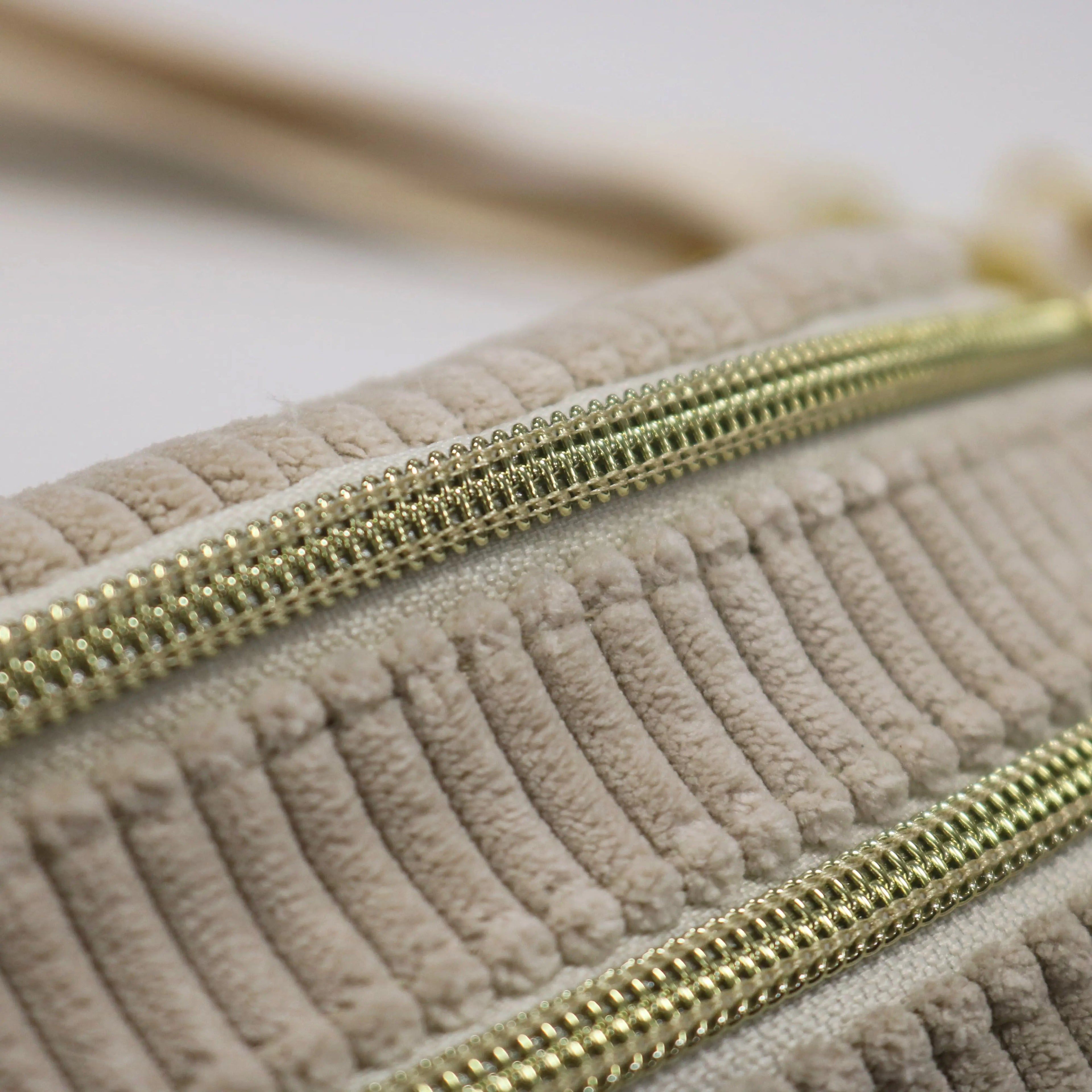 Sac banane velours Essential beige