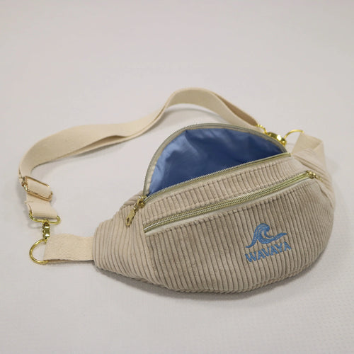 Sac banane velours Essential beige