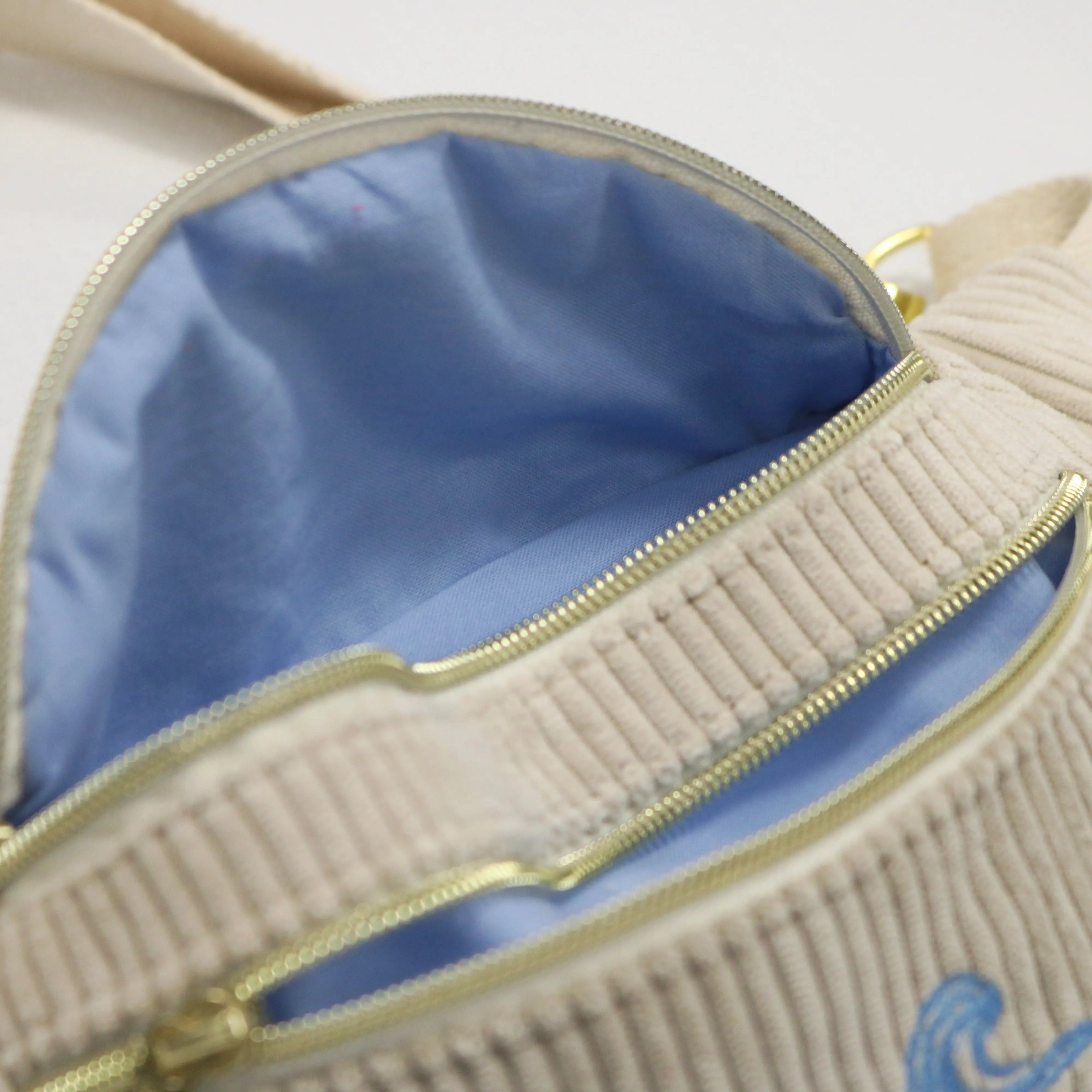 Sac banane velours Essential beige