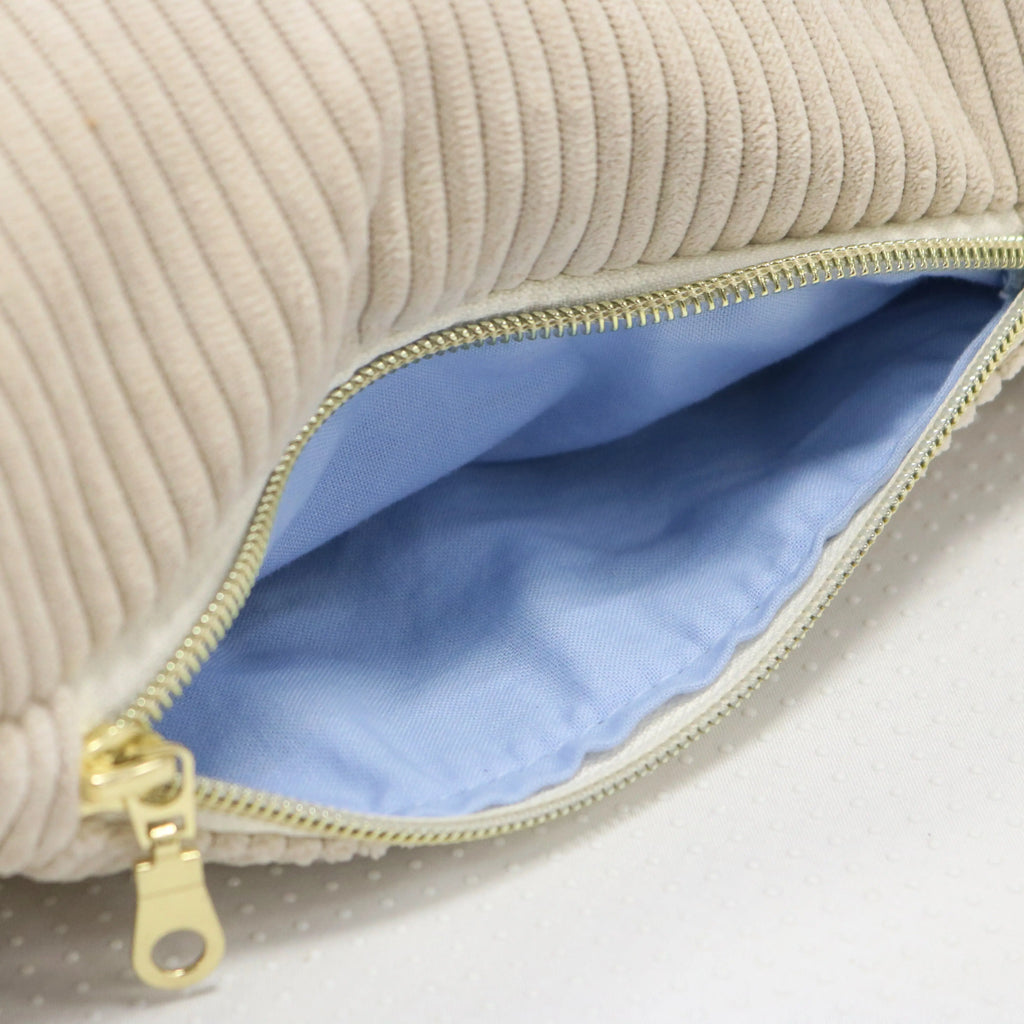 Sac banane velours Essential beige