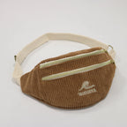 Sac banane velours Essential marron