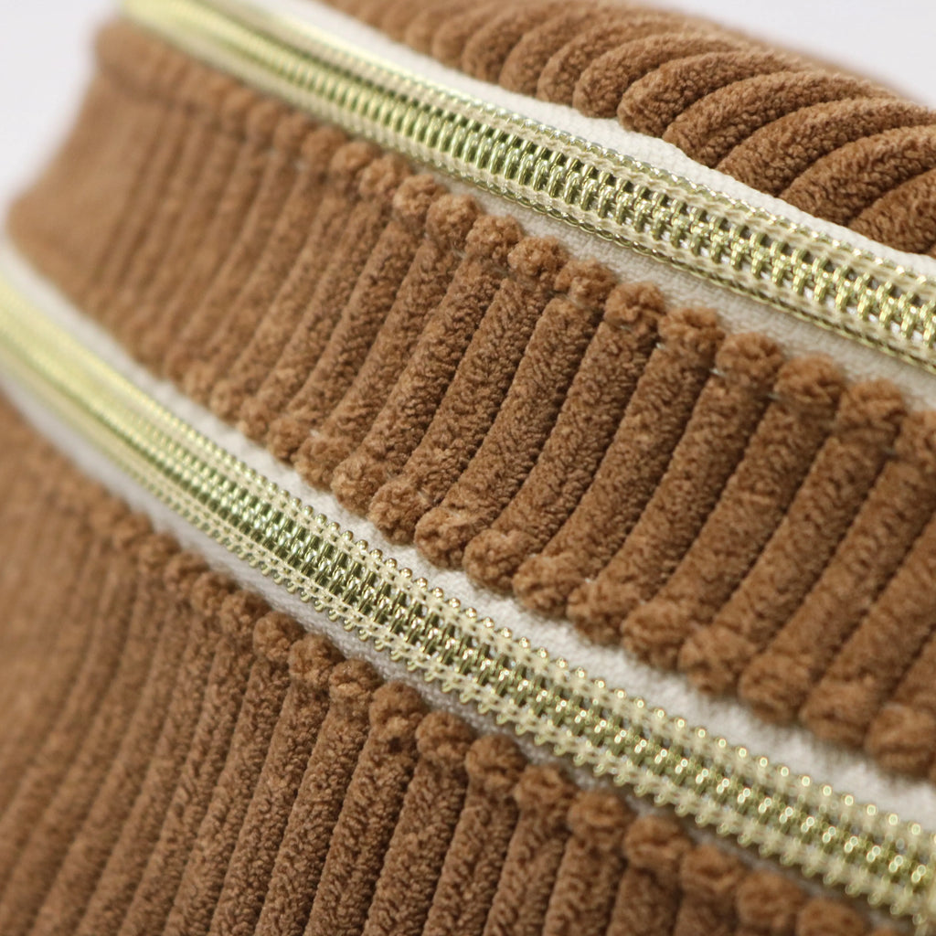 Sac banane velours Essential marron