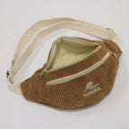 Sac banane velours Essential marron