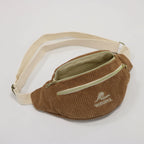 Sac banane velours Essential marron