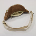 Sac banane velours Essential marron