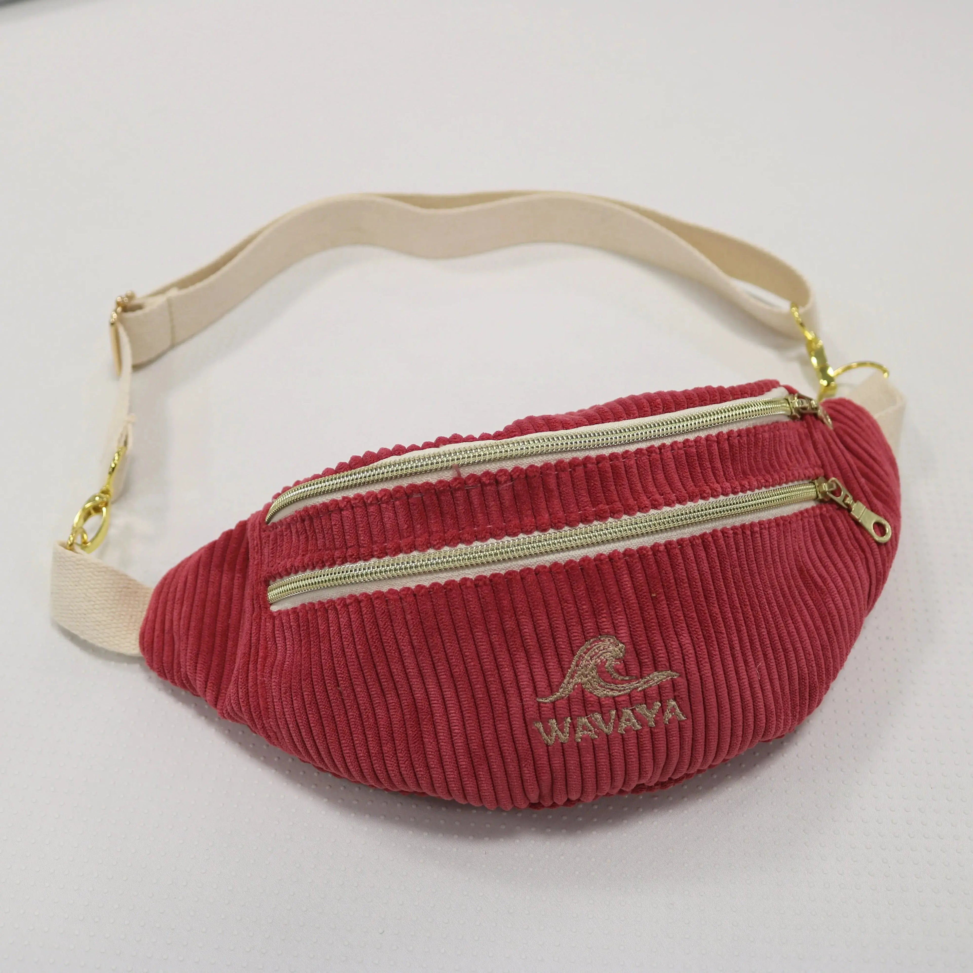 Sac banane velours côtelé Essential - création textile durable - Mycobloom