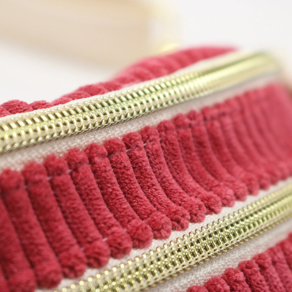 Sac banane velours Essential framboise