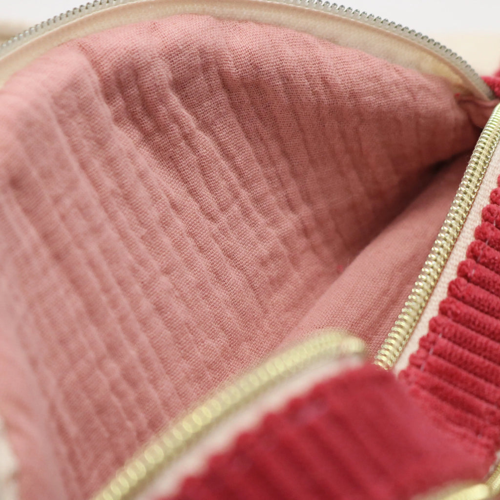 Sac banane velours Essential framboise