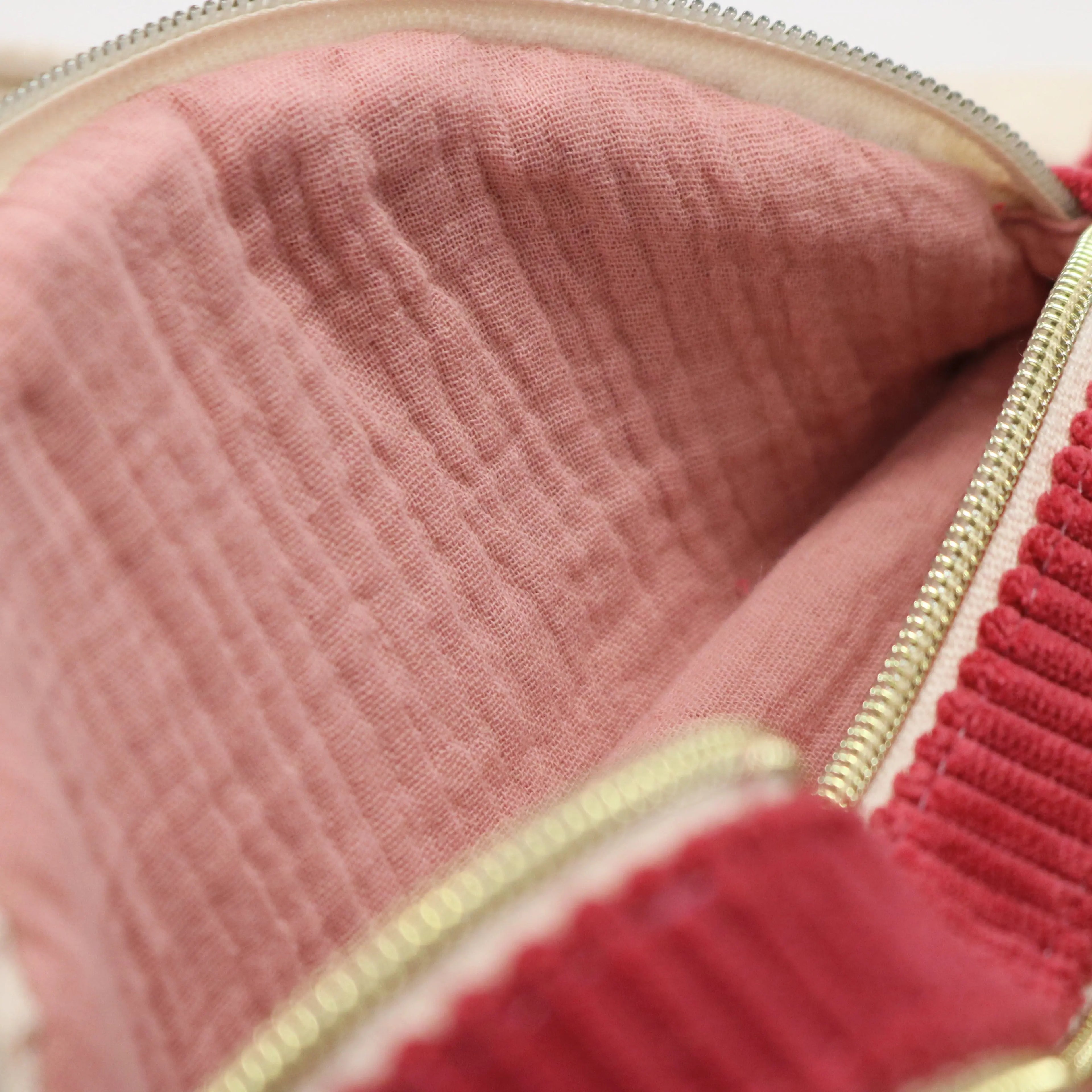 Sac banane velours Essential framboise