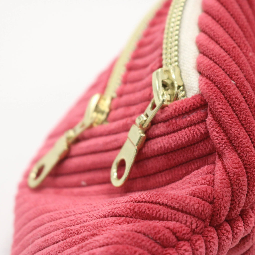 Sac banane velours Essential framboise