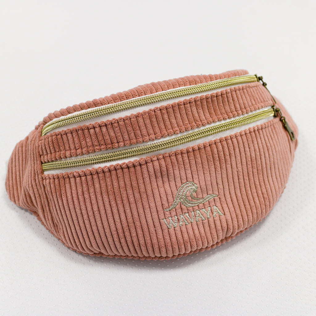 Sac banane velours Essential rose – Banane premium Wavaya