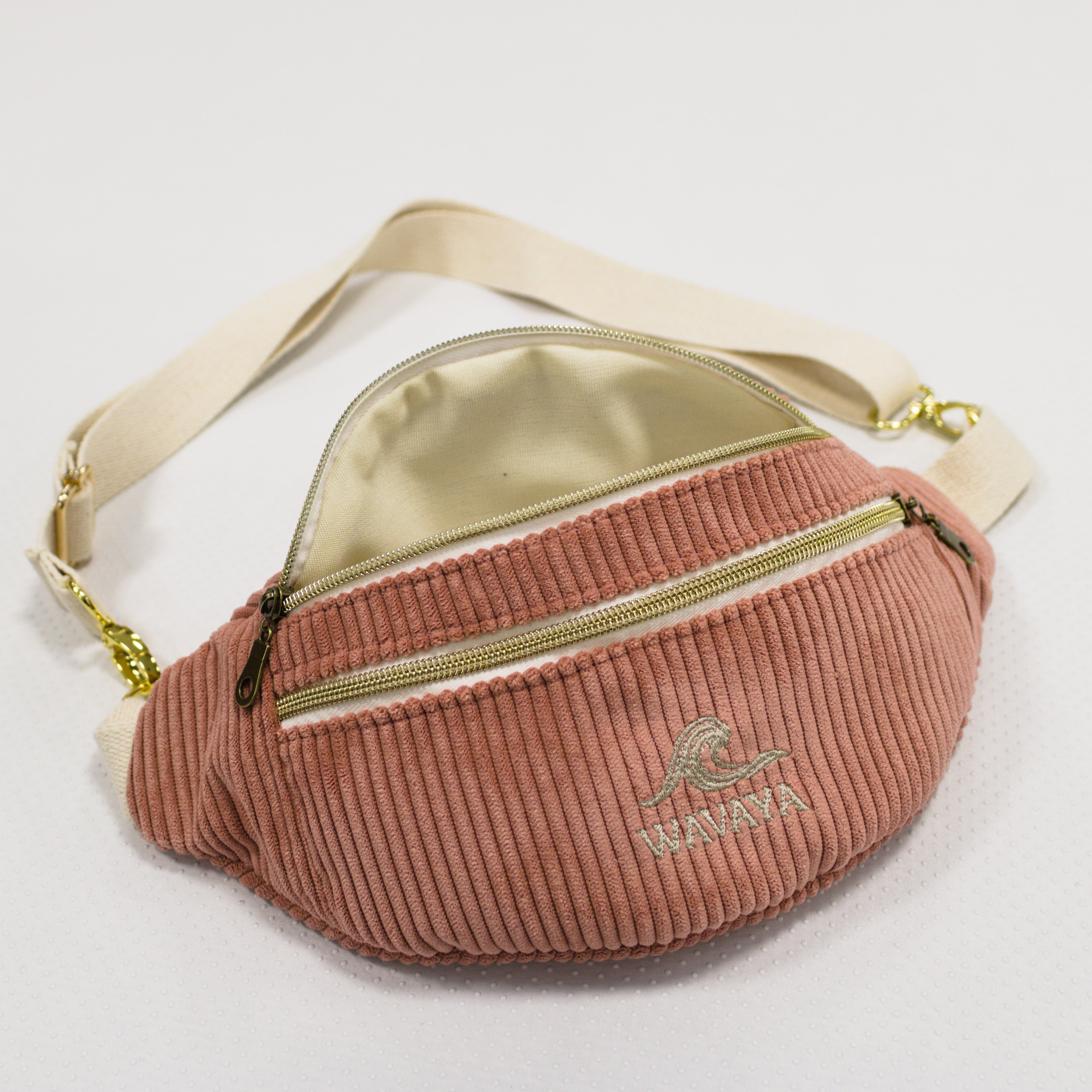 Sac banane velours Essential rose – Banane premium Wavaya