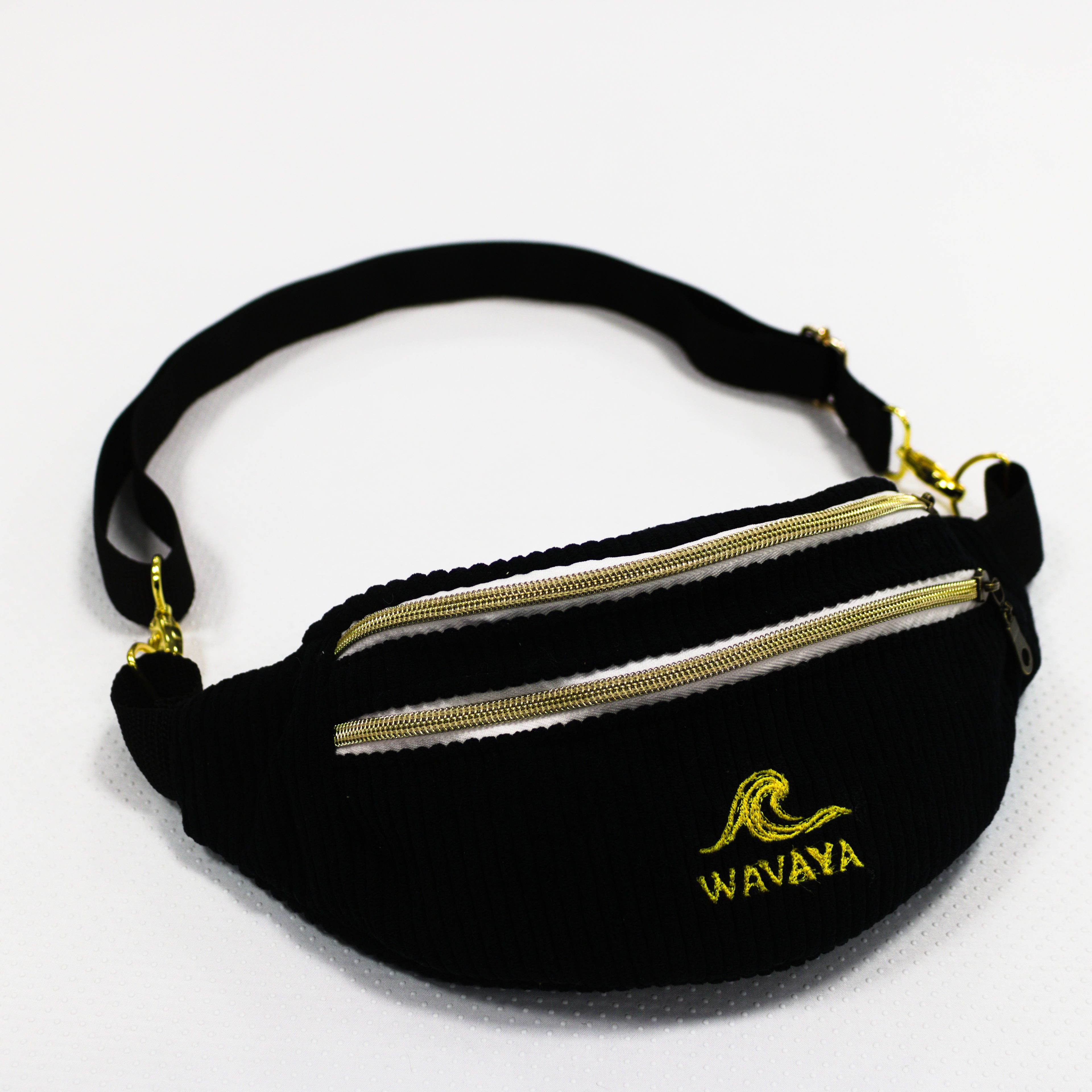 Sac banane velours Essential noir